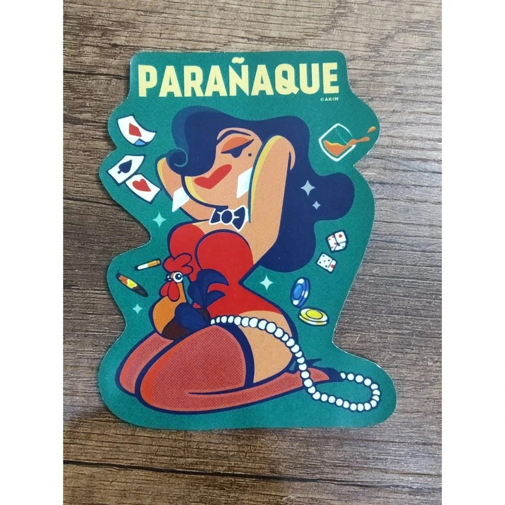 Parañaqie Manila Sticker Filipino Decal Souvenir Akim Artwork Woman Rooster